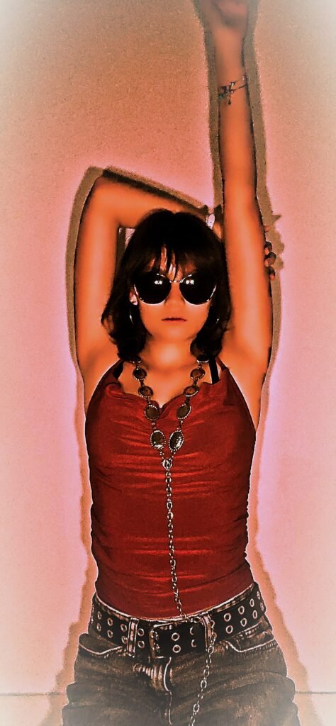 Photo avec lunettes de soleil - détails