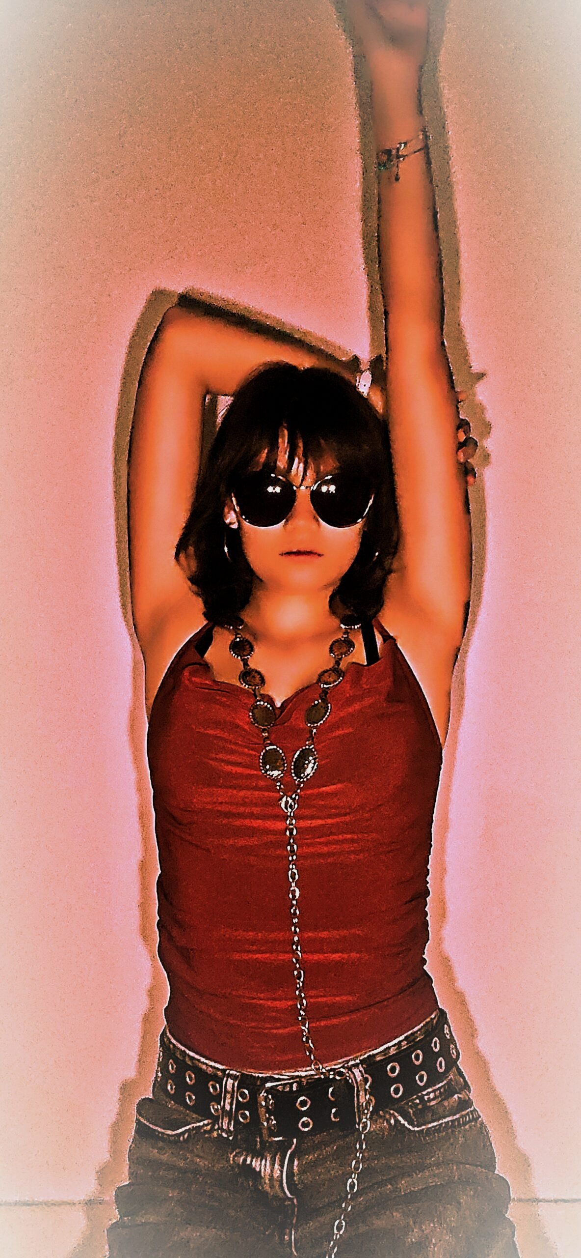 Photo avec lunettes de soleil - détails